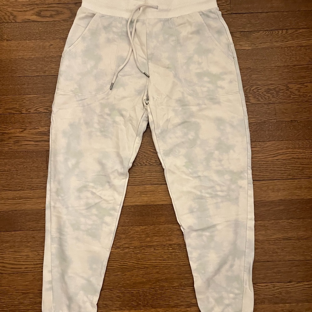 White Tie-Dye Jogger Pants